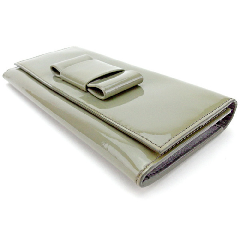 Miu Miu Long Wallet Long Wallet Ribbon Motif Blac… - image 3